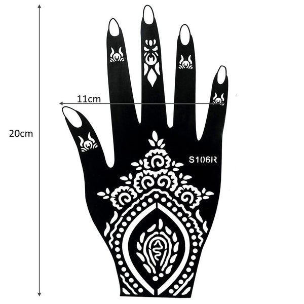 Temporary Henna Templates Simply Mehndi Flowers Patterns
