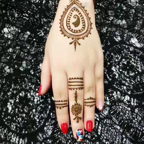 Temporary Henna Templates Simply Mehndi Flowers Patterns
