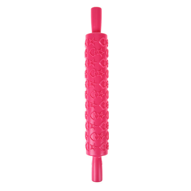 Flower Textured Embossed Roller Mold  Fondant Cake Decoration
