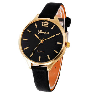 Women Watch Casual Quartz Checkers Faux Leather Analog Wrist relogios de pulso feminino Waterproof