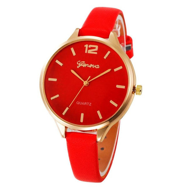 Women Watch Casual Quartz Checkers Faux Leather Analog Wrist relogios de pulso feminino Waterproof