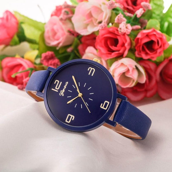 Women Fashion Quartz Watch Faux Leather Watches