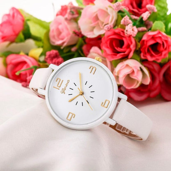 Women Fashion Quartz Watch Faux Leather Watches