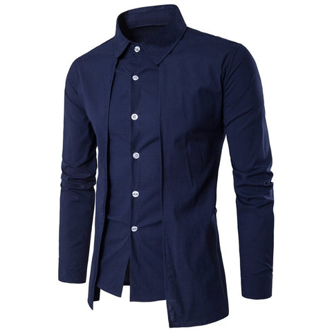 Lapel Neck Buttons Down Top Men's Formal Dress Shirts