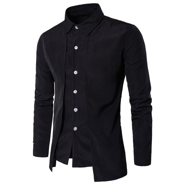 Lapel Neck Buttons Down Top Men's Formal Dress Shirts
