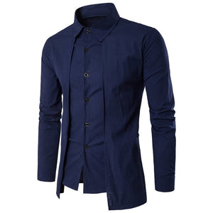 Lapel Neck Buttons Down Top Men's Formal Dress Shirts