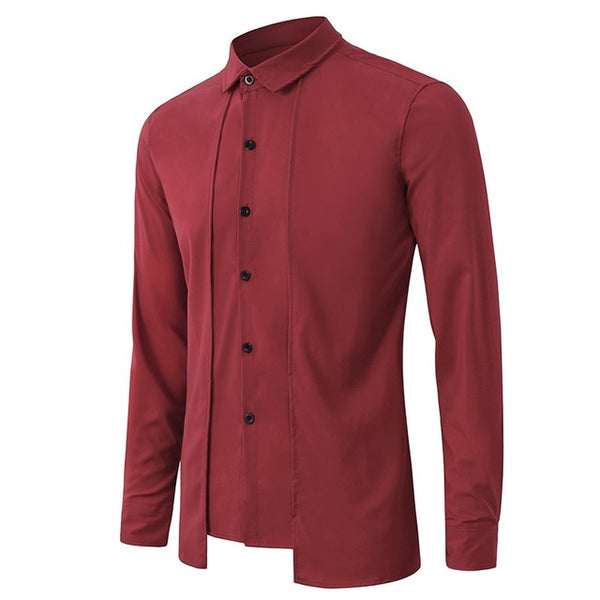 Lapel Neck Buttons Down Top Men's Formal Dress Shirts