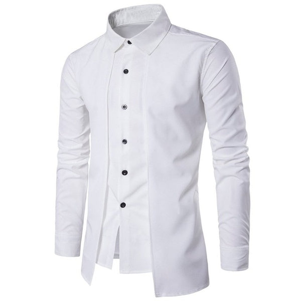 Lapel Neck Buttons Down Top Men's Formal Dress Shirts