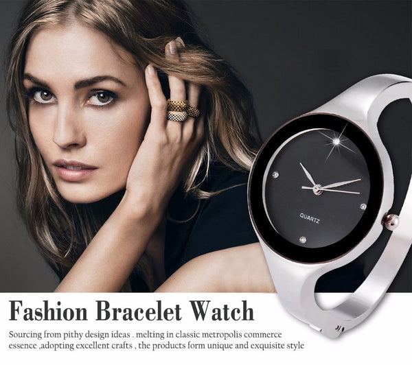 Stainless steel Wristwatch Bracelet Quartz watch Ladies Watches Clock Female Relogio Feminino