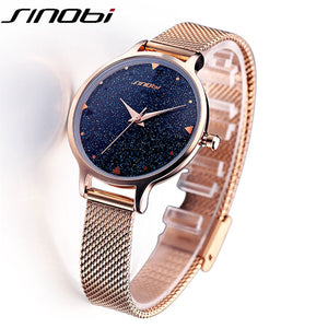 Galaxy design Luxury brand Quartz Watch Women Dress Casual Stainless steel 2018