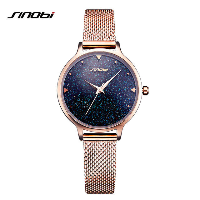 Galaxy design Luxury brand Quartz Watch Women Dress Casual Stainless steel 2018
