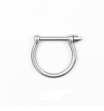 Horseshoe Stainless Steel Shackle U Ring Men + Shackle U Cuff Bracelet Open Bangles For Men