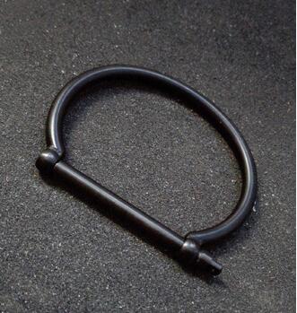 Horseshoe Stainless Steel Shackle U Ring Men + Shackle U Cuff Bracelet Open Bangles For Men