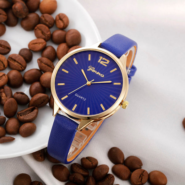 Women Watch Casual Quartz Checkers Faux Leather Analog Wrist relogios de pulso feminino Waterproof