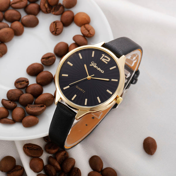 Women Watch Casual Quartz Checkers Faux Leather Analog Wrist relogios de pulso feminino Waterproof