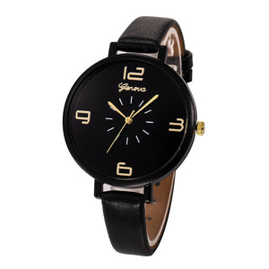 Women Fashion Quartz Watch Faux Leather Watches