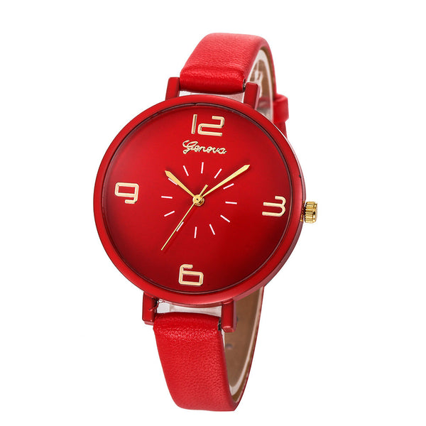 Women Fashion Quartz Watch Faux Leather Watches