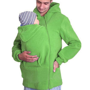 Kangaroo Hoodies Unisex Sweatshirt Baby Carrier Wearing Baby Frock Zipper