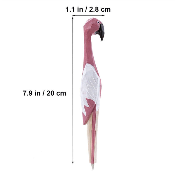 Flamingo Ballpoint Pen Wooden Flamingo Carved Ball Pen