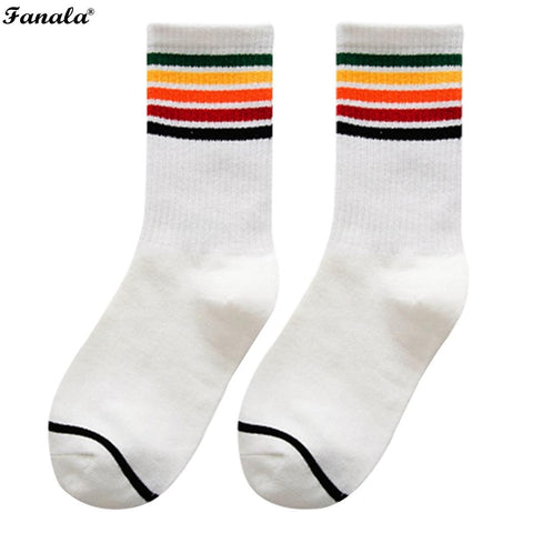 Socks Soft Warm Casual Cotton Striped Socks thigh high socks