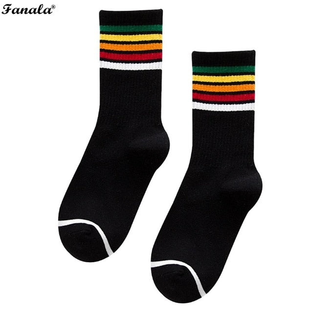 Socks Soft Warm Casual Cotton Striped Socks thigh high socks