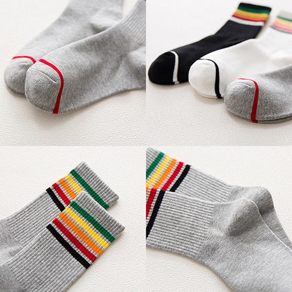 Socks Soft Warm Casual Cotton Striped Socks thigh high socks
