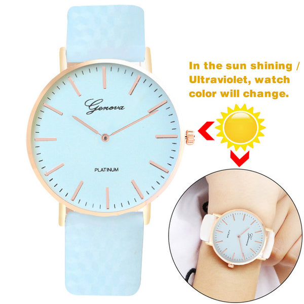 direct sunlight change color casual watch ultraviolet discoloration