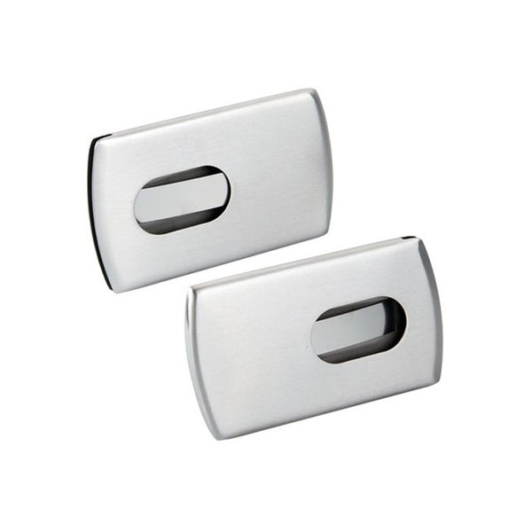 Portable Slide Out Stainless Steel Business Name Credit ID Card Holder Case Box
