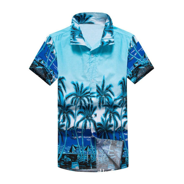 Men's Print Shirts Short Sleeve Big Size Cotton