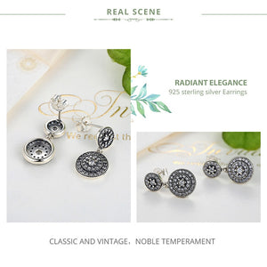 925 Sterling Silver Radiant Elegance Earrings Clear CZ Crystals