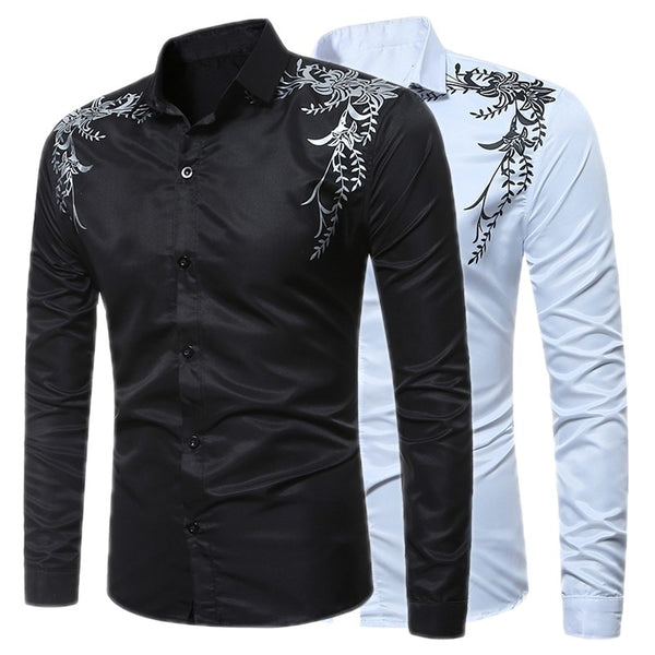Autumn Fashion Brand Men Clothes Slim Fit Male Long Sleeve Shirt