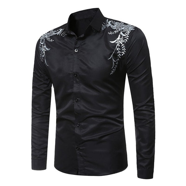 Autumn Fashion Brand Men Clothes Slim Fit Male Long Sleeve Shirt