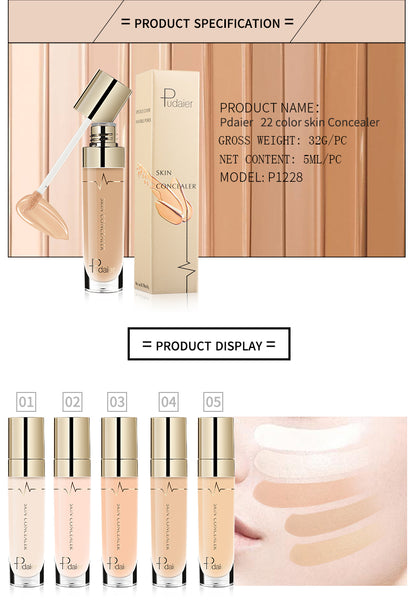 Pores Full Coverage Concealer Cream Makeup Oil Brighten Face Contour Foundation