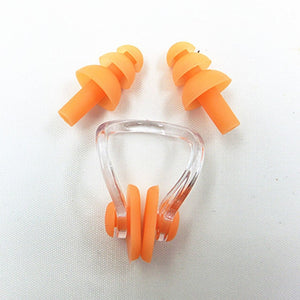 Waterproof Soft Silicone Swimming and sleeping Set Nose Clip Ear Plug noiseless