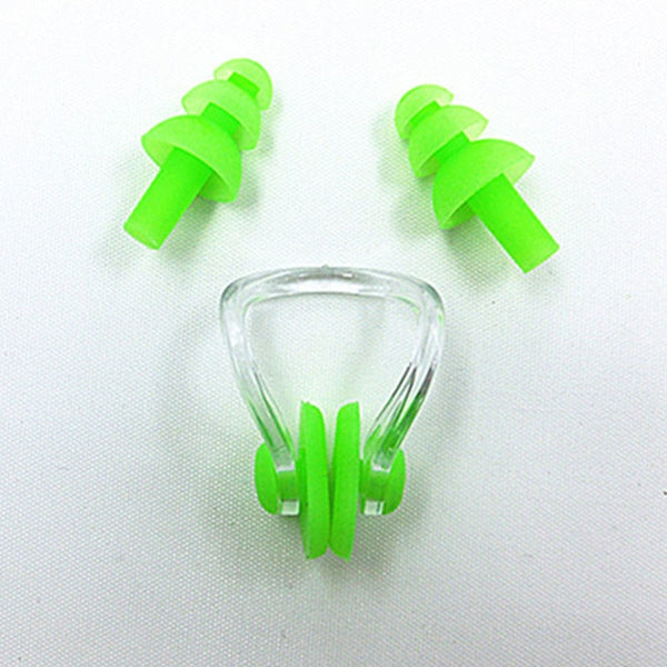 Waterproof Soft Silicone Swimming and sleeping Set Nose Clip Ear Plug noiseless