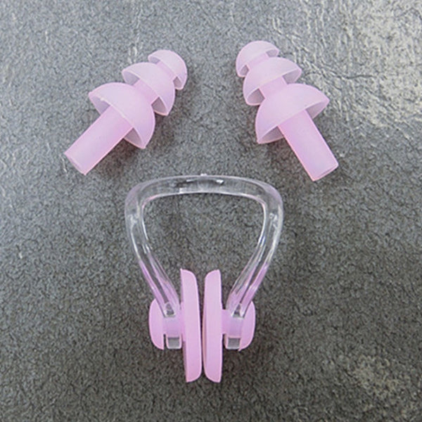 Waterproof Soft Silicone Swimming and sleeping Set Nose Clip Ear Plug noiseless
