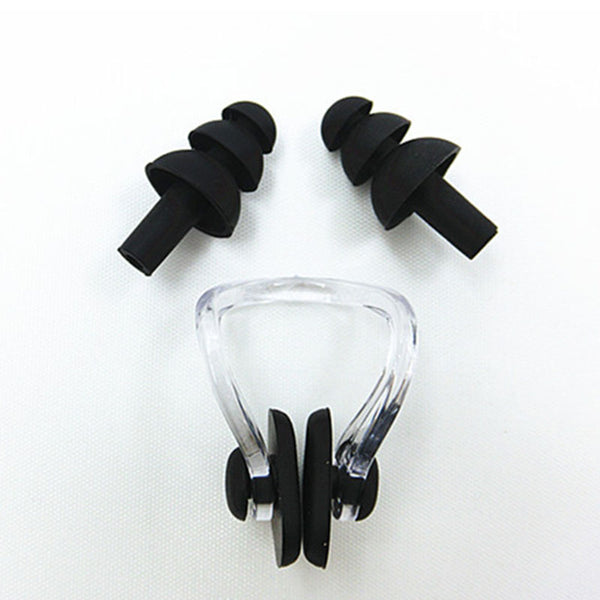 Waterproof Soft Silicone Swimming and sleeping Set Nose Clip Ear Plug noiseless