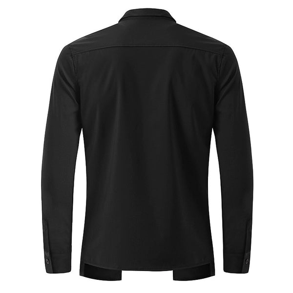 Lapel Neck Buttons Down Top Men's Formal Dress Shirts