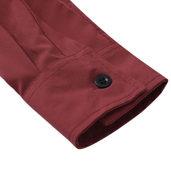 Lapel Neck Buttons Down Top Men's Formal Dress Shirts
