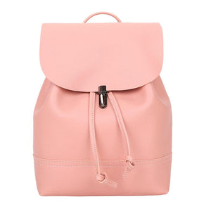 Classic Backpack Female Leather Backpacks Waterproof  Bag