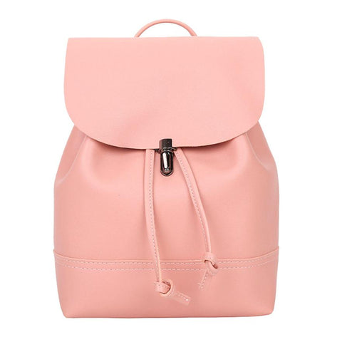 Classic Backpack Female Leather Backpacks Waterproof  Bag
