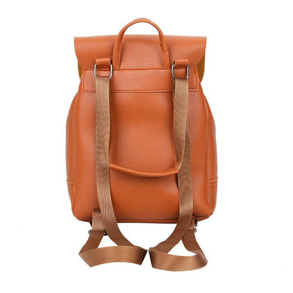 Classic Backpack Female Leather Backpacks Waterproof  Bag