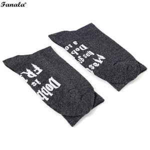 1 Pair Women Middle Elastic Contrast Color Letters Printed Socks