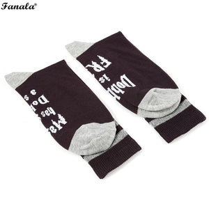 1 Pair Women Middle Elastic Contrast Color Letters Printed Socks