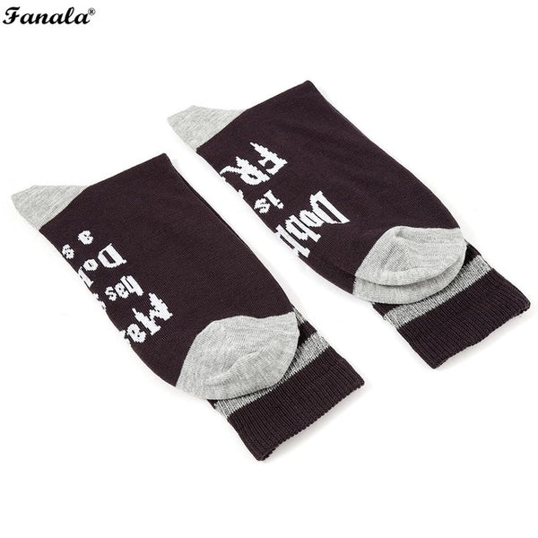 1 Pair Women Middle Elastic Contrast Color Letters Printed Socks