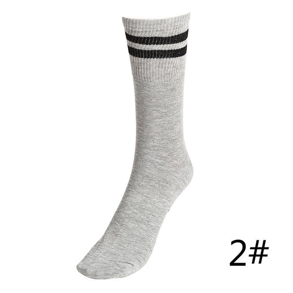 1 Pair Women Middle Elastic Contrast Color Letters Printed Socks