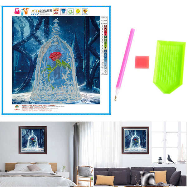 Drill Embroidery Painting Rose Mosaic Painting Cross Stitch Diamond for Adults Craft Lover