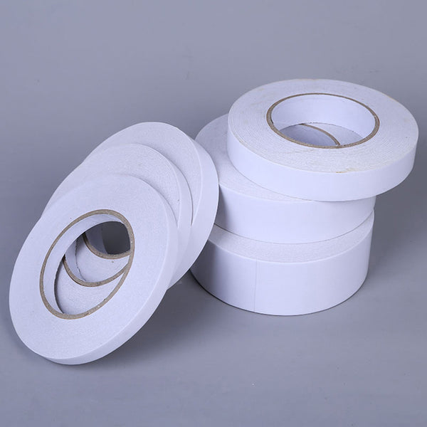 10Pcs 1.2x800cm Double-Sided Adhesive Tape for Arts Crafts Photography Gift Wrapping Office School Stationery