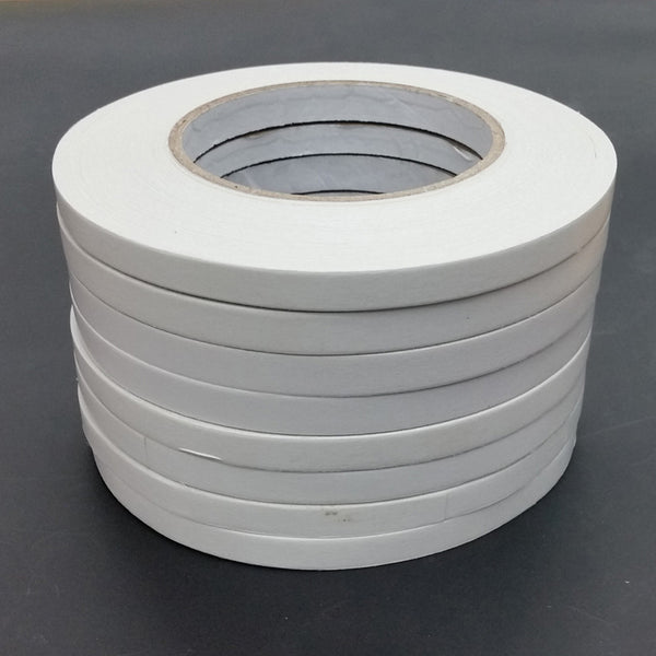 10Pcs 1.2x800cm Double-Sided Adhesive Tape for Arts Crafts Photography Gift Wrapping Office School Stationery