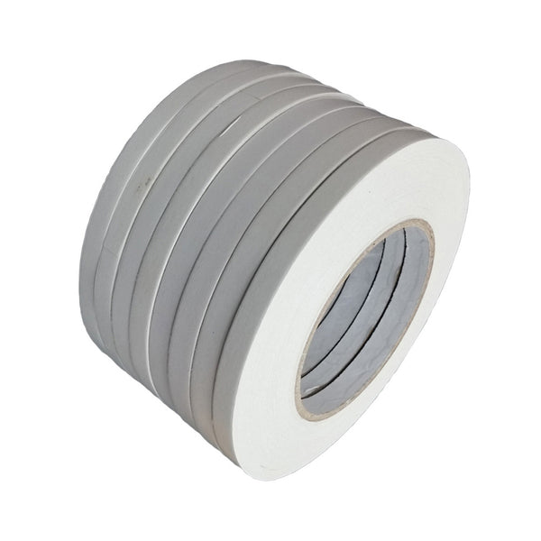 10Pcs 1.2x800cm Double-Sided Adhesive Tape for Arts Crafts Photography Gift Wrapping Office School Stationery